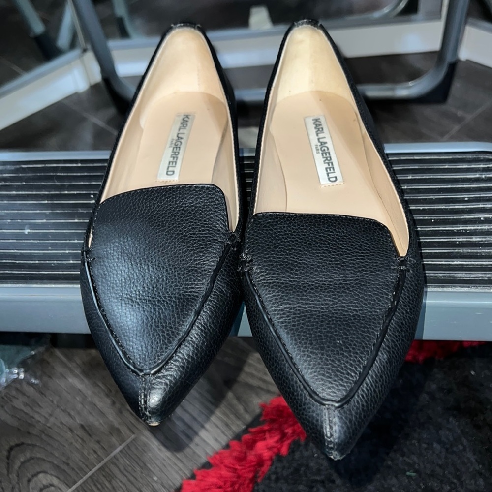 Karl Lagerfeld leather flats